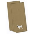 thumbnail image 1 of Pug Tan Embroidered Towel Set of 2, 1 of 1