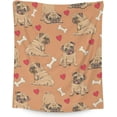 thumbnail image 1 of Pug Throw Blanket - 60x50 Inches Throw Size Blanket for Kids, Girls & Boys - Soft Plush Blankets for Bed, Couch, Sofa - Brown Cute Fuzzy Throws Gifts, 1 of 6