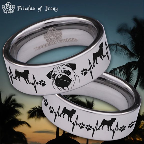 Pug Tungsten Carbide Ring