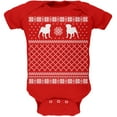 thumbnail image 1 of Pug Ugly Christmas Sweater Red Soft Baby One Piece - 18 month, 1 of 1