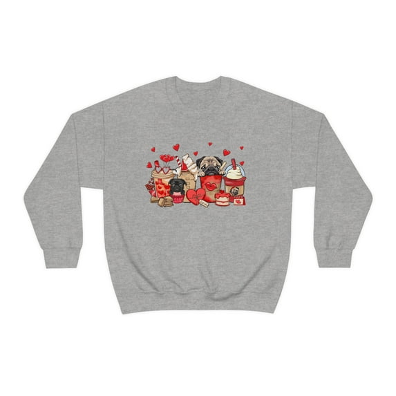 Pug Valentine Shirt, Pug Mom Coffee Lover Shirt