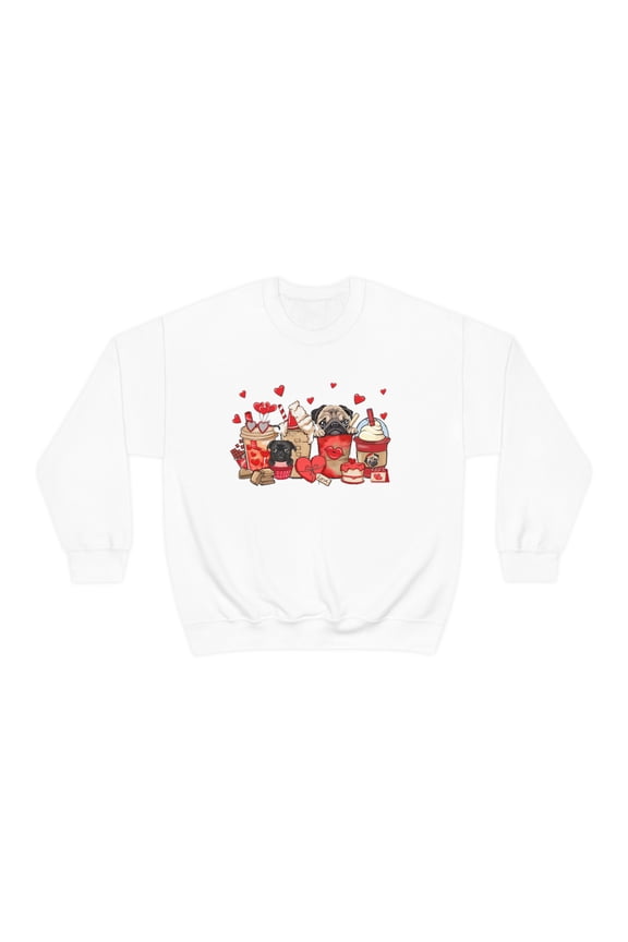 Pug Valentine Shirt, Pug Mom Coffee Lover Shirt