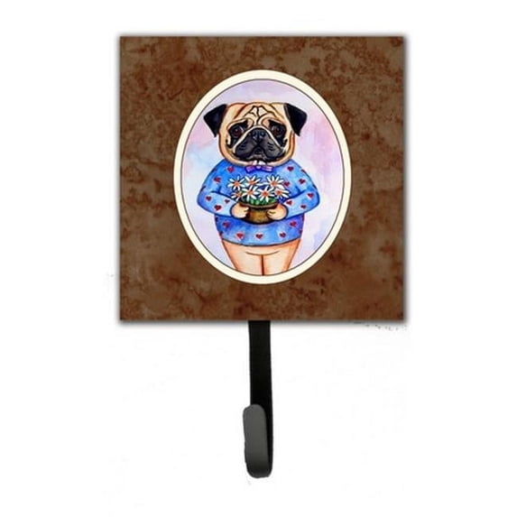Pug Valentines Hearts Leash or Key Holder