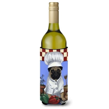 Pug Veggie Chef Wine Bottle Hugger