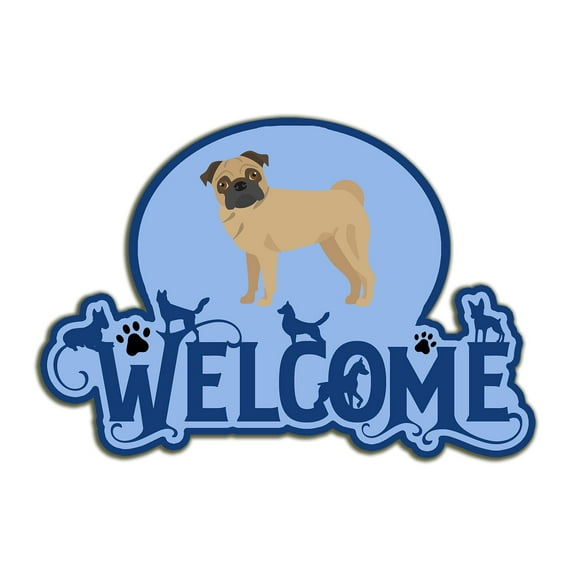 Pug Welcome Door Hanger Decoration
