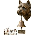 thumbnail image 1 of Pug Welcome Doorbell – Vintage Cast Iron Dog Door Bell with “Welcome” Sign, Wall Mounted Outdoor Dinner Bell for Farmhouse, Porch, Yard, Garden Gate Decor, 1 of 6