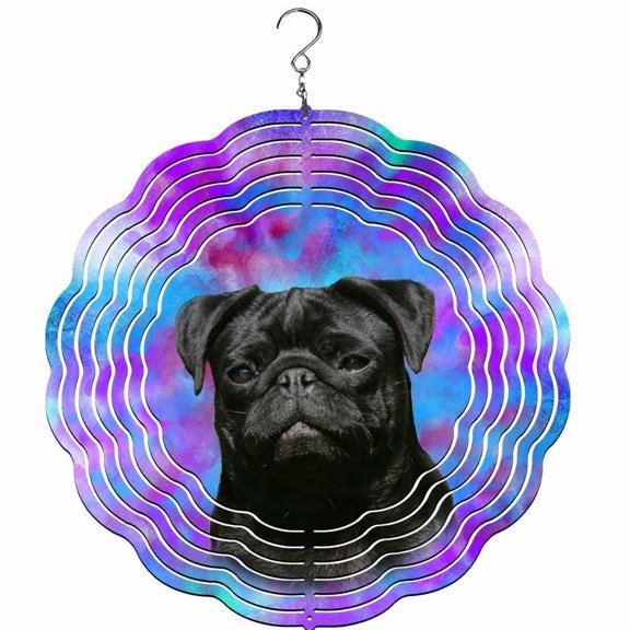 Pug Wind Spinner, Garden Dcor, Yard Dcor, Porch Decor