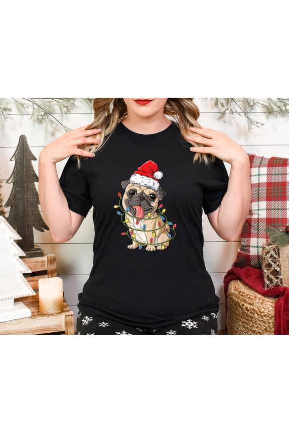 Pug Winter Shirt: Dog Lover Tshirt All Size S-5XL