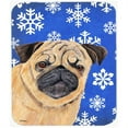 thumbnail image 1 of Pug Winter Snowflakes Holiday Mouse Pad, Hot Pad or Trivet, 1 of 1