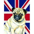 thumbnail image 1 of Pug With English Union Jack British Flag Flag Garden Size, 1 of 1