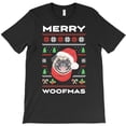 thumbnail image 1 of Pug Xmas Merry Woofmas Themed Cute and Festive Graphic Design for Holiday G30100 Unisex T-Shirt, Up to Size 5XL, 1 of 2