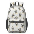thumbnail image 1 of Pug and Crowns White Pattern 17" School Backpacks for Teens,Waterproof Oxford Fabric,S-Shape Padded Straps for School,Travel,Hiking,Camping, 1 of 6