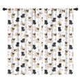 thumbnail image 1 of Pug and Dog Paw Print White Pattern Insulated Teens Curtains Set Of 2, Bedroom Essentials, Toddler Room Decor 42x84in(106x213cm), 1 of 5