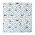 thumbnail image 1 of Pug and Footprints Square Fitted Tablecloth with Elastic Edge,Square Table Cover,Washable Elastic Table Cover for Home Kitchen Party Decor 34"x34", 1 of 6