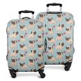 thumbnail image 1 of Pug and Love Heart Luggage Cover Fashion Suitcase Cover Baggage Covers Fit 25-28 Inch Luggage (Go Travel), 1 of 5