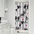 thumbnail image 1 of Pug and Love Heart Shower Curtain 36"x72" ,Bathroom Decorative Shower Curtains Set with 12 Hooks,Modern Waterproof Washable Shower Curtain, 1 of 6
