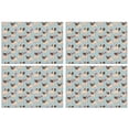 thumbnail image 1 of Pug and Love Heart Summer Placemats Table Placemats Set Of 4-Linen Kitchen Washable Placemats Table Mats 11.8"x17.7"Non-Slip Heat Resistant, 1 of 6
