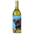 thumbnail image 1 of Pug in Summer Flowers Wine Bottle Hugger, 1 of 1