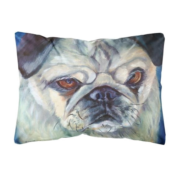 Pug in Thought Fabric Decorative Pillow