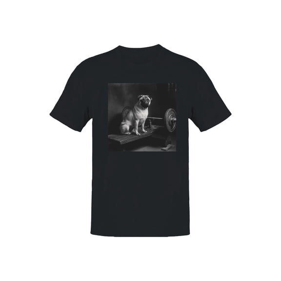 Pug on Vintage Gym Bench Men's T-shirt