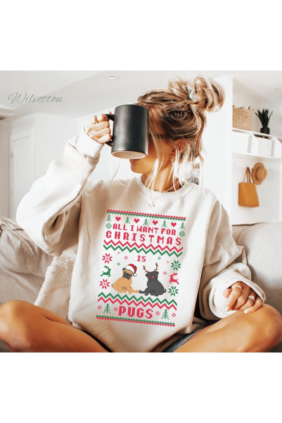 Pug season Sweater, Pug season Dog Mom Sweatshirt, Pug season Sweatshirt, for Pug Mom, Pug Lover, Party Shirt Sweatshirt All Size S-5XL