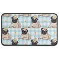 thumbnail image 1 of Pug with Crown Door Rugs,Washable Non Slip Door Mats Indoor,Decorative Door Mats,Entry Mat Indoor for Entrance,Bedroom,Kitchen,Bathroom,30"x17", 1 of 6