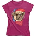 thumbnail image 1 of Pug with USA Flag Dog - Dogs Art Animal Pet Pets Puppies Women's T-Shirt, 1 of 4
