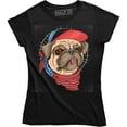 thumbnail image 1 of Pug with USA Flag Dog - Dogs Art Animal Pet Pets Puppies Women's T-Shirt, 1 of 4