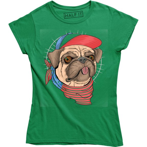 Pug with USA Flag Dog - Dogs Art Animal Pet Pets Puppies Women's T-Shirt