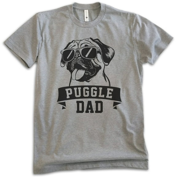 Puggle Dad T-shirt, Unisex Men's Shirt, Puggle Owner, Best Dog Dad Gift, Dark Heather Gray, Small