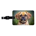 thumbnail image 1 of Puggle Dog Photo Faux Leather Travel Luggage Tag, 1 of 7