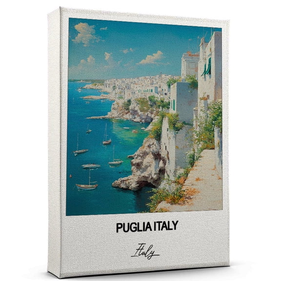 Puglia Italy Travel Art Canvas  Modern Wall Art Inspired by Italy Canvas  Great Gift for Travel Lovers  Ready to Hang