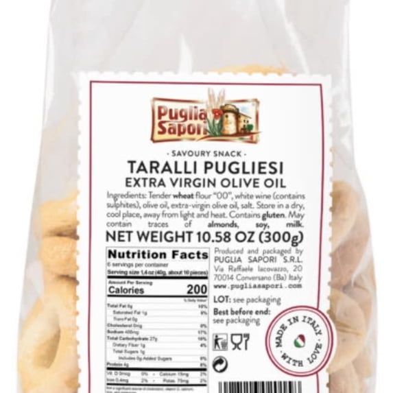 Puglia Sapori Puglia Sapori Taralli Pugliesi, 10.58 oz