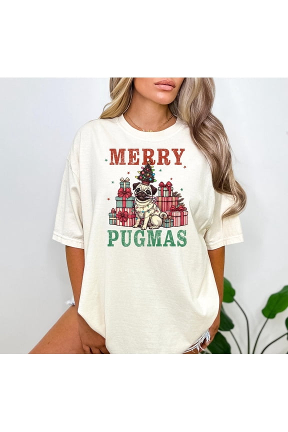Pugmas Pug T-Shirt All Size S-3XL
