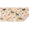 thumbnail image 1 of Pugs and Pioneer Flower Rectangle Tablecloth 60"x120",Waterproof Polyester Rectangle Table Cloth, Wipeable Spillproof Polyester Tablecloth for Dining, Camping, Indoor and Outdoor, 1 of 6