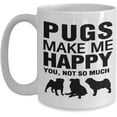 thumbnail image 1 of Pugs Make Me Happy - White V2 Mug, 1 of 2