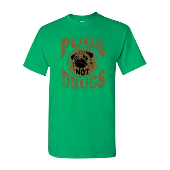 Pugs Not Drugs Dog Funny DT Adult T-Shirt Tee