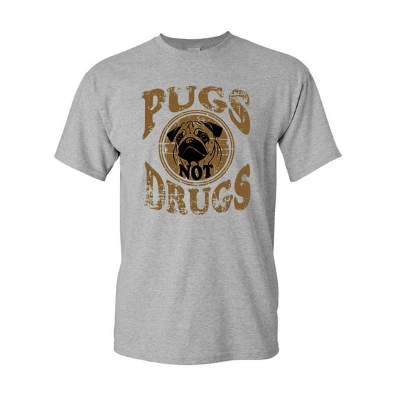 Pugs Not Drugs Dog Funny DT Adult T-Shirt Tee