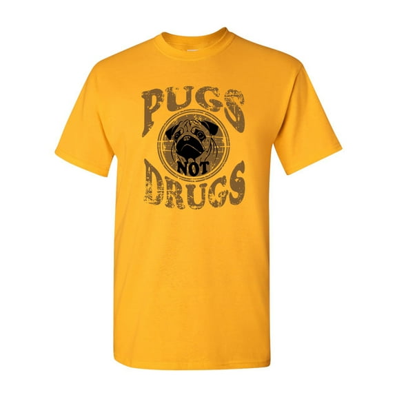 Pugs Not Drugs Dog Funny DT Adult T-Shirt Tee
