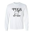 thumbnail image 1 of Pugs Not Hugs Adult Long Sleeve T-shirt, 1 of 3