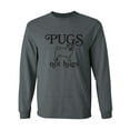 thumbnail image 1 of Pugs Not Hugs Adult Long Sleeve T-shirt, 1 of 3