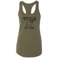thumbnail image 1 of Pugs Not Hugs Racerback Tank, 1 of 3