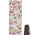 thumbnail image 1 of Pugs and Pioneer Flower Hot Yoga Mat Towel Non Slip for Hot Yoga - Quick-Drying Yoga Mat Cover with 4 Corner Pockets with Travel Bag - Hot Yoga Towel Non Slip Grip Moisture Wicking Sweat 70"x26", 1 of 6