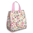 thumbnail image 1 of Pugs and Pioneer Flower Insulated Lunch Bag for Women & Adults,Large Portable Soft Cooler Lunch Bag,Thermal Food Storage Tote with Pearl Cotton,8.66L,8.75x5.75x9.5 Inch, 1 of 6
