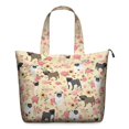 thumbnail image 1 of Pugs and Pioneer Flower Travel Tote Bags for Women Carry On,Large Weekender Bags for Women Travel,Multi Functional Duffle Bag for Work,Shopping,Sports, 1 of 5