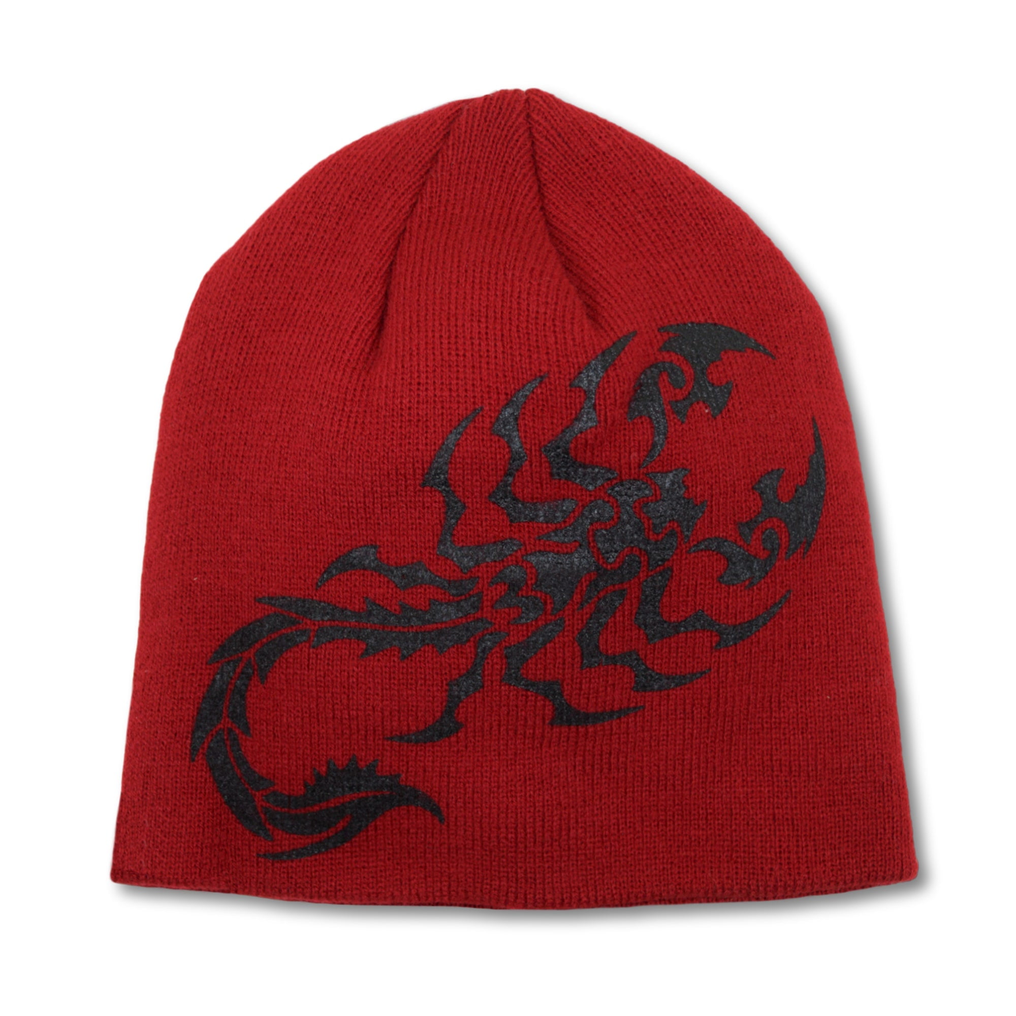 Pugs Unisex Men s Knitted Graphic Print Beanie Winter Hat Red One Size Walmart
