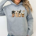 thumbnail image 1 of Pugs and Coffee Hoodie Sweatshirt, 1 of 6