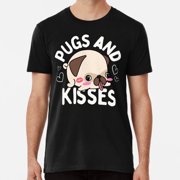 Pugs and Kisses Cute Pug Design Shirt S-3XL Best Shirt