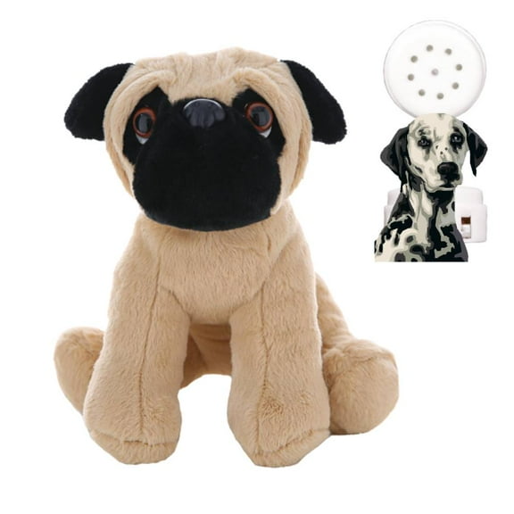 Plush Gear Pugsley the Pug Stuffed Animal with Pre-Recorded Dog Sound, 8 Inch Dog