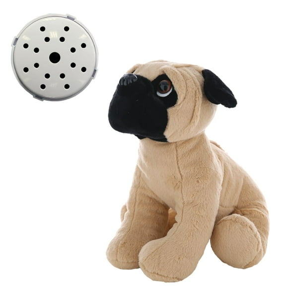 Pugsley the Pug 16 inch Plush Toy with Recorder  Adorable Stuffed Dog